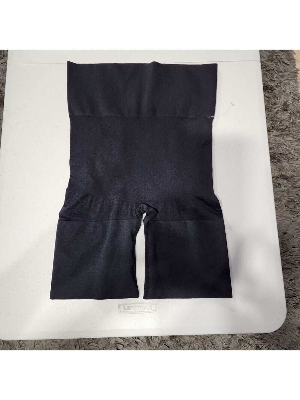 MeMoi High-Waisted Black Shapewear Shorts 1X Nylon Spandex Solid MPN 84164